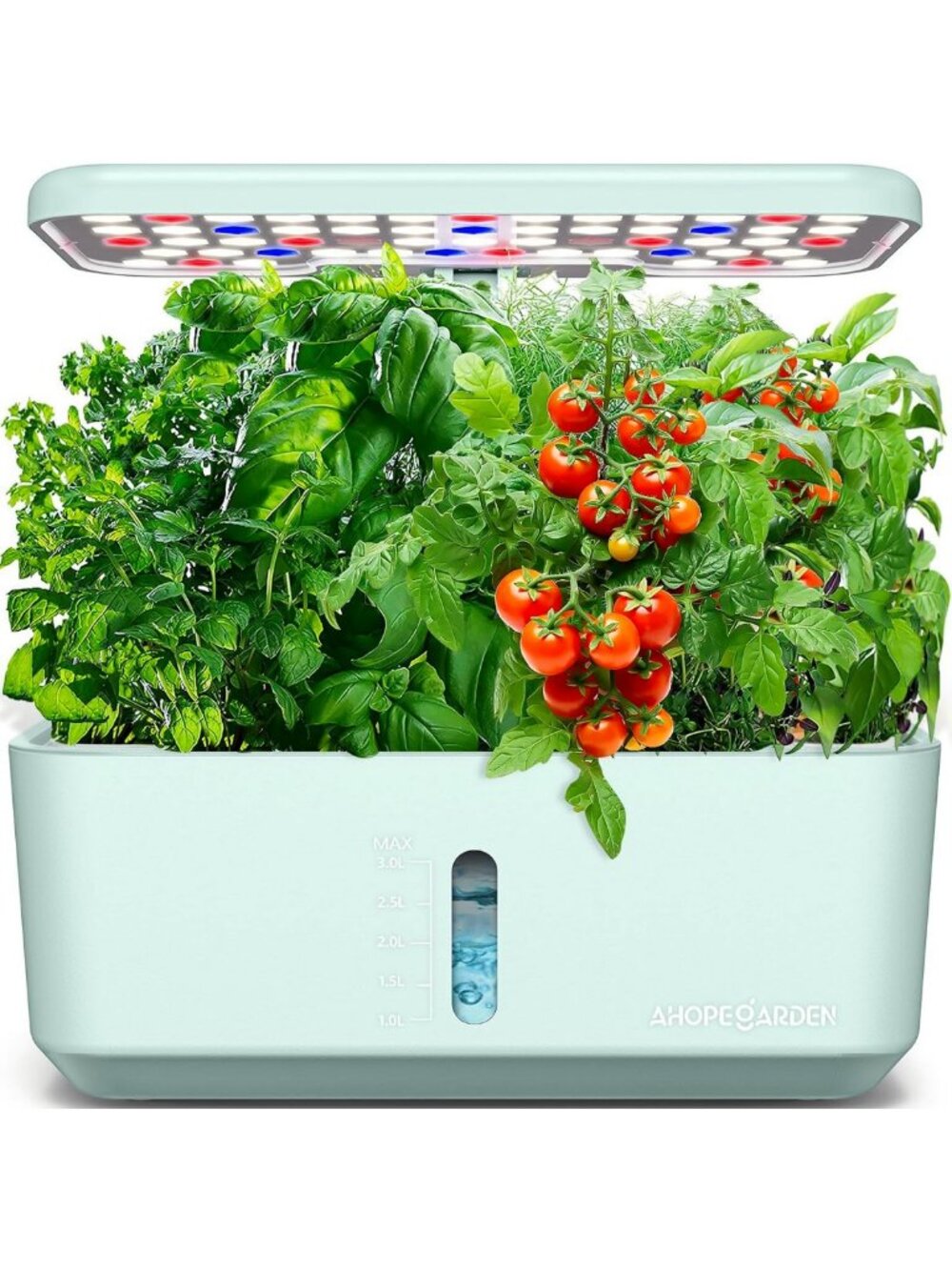 Indoor Hydroponic Garden System - 10 Pod Kit with LED Grow Lights for Home Use